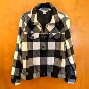 C&B Black & White Buffalo Plaid Jacket
